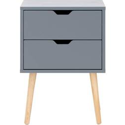 GFW Nyborg Dark Grey Bedside Table 30x40cm 2pcs