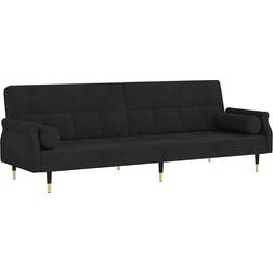 vidaXL 351861 Black Sofa 216cm 3 Seater