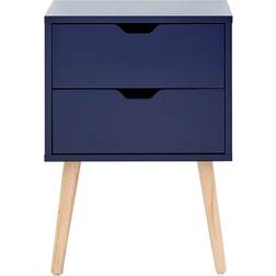 GFW Nyborg Dark Blue Bedside Table 30x40cm 2pcs