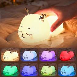 Furtalk Christmas Cartoon Silicone Deer Night Light