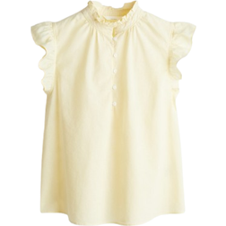 H&M Linen Blend Blouse - Light Yellow