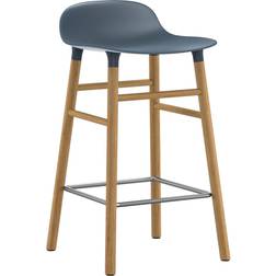 Normann Copenhagen Form Blue/Oak/Steel Barstol 77cm