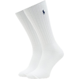 Polo Ralph Lauren Cotton Blend Crew Socks - White Navy Pp