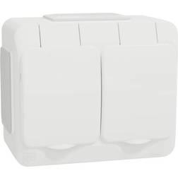 Schneider Electric Aqua Stark 2 Väg Jordad Med Lock Vit
