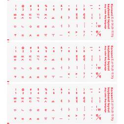 Uxcell Korean Keyboard Stickers Transparent 3pcs