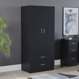 Vida Designs Riano Black Wardrobe 76x170cm