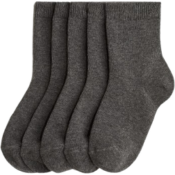 H&M School Socks 5-pack - Dark Grey (1198529002)