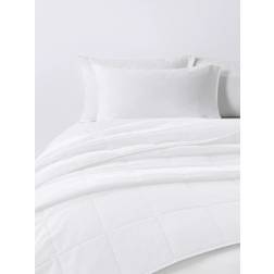 John Lewis Muslin Washed Quilted Bedspread White