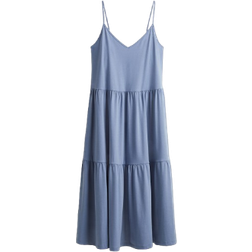 H&M Tiered Strappy Dress - Pigeon Blue