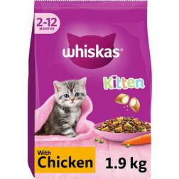 Whiskas 2-12 Months Complete Dry Cat Food with Chicken 1.9kg