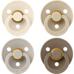 Bibs Colour Size 2 6-18m 4-pack Ivory/Sand/Vanilla/Dark Oak