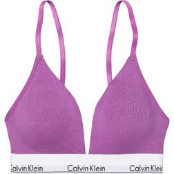 Calvin Klein Icon Cotton Modal Lightly Lined Triangle Bralette - Dahlia