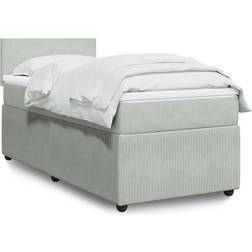 vidaXL 3289932 Light Grey Kontinentalsäng 90x200cm