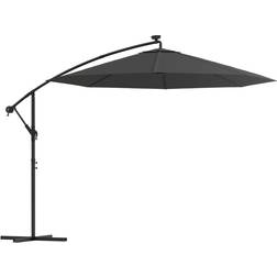 vidaXL Hanging Parasol with LED - Anthracite 300cm