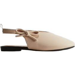 H&M Bow-Detail Slingbacks - Light Beige