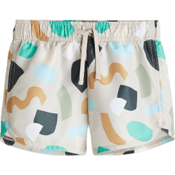 H&M Badeshorts Med Tryk - Lys Beige/Mønstret