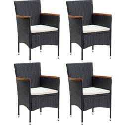 vidaXL 310566 4-pack - Black Havestol