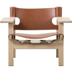 Fredericia Furniture Den Spanske cognac/sæbebehandlet eg Lænestol 67cm