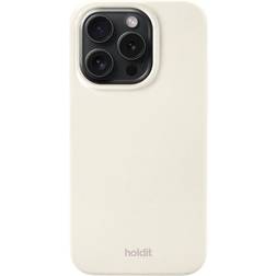 Holdit Silicone Case for iPhone 15 Pro Soft Linen