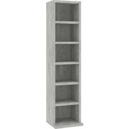 vidaXL CD Cabinet Concrete Grey Book Shelf 88cm