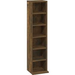 vidaXL CD Cabinet Smoked Oak Book Shelf 88cm