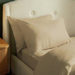 Silentnight Supersoft Plain Standard Pillowcase Pair Ecru Pillow Case