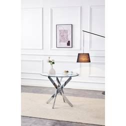 Kosy Koala Round Glass Clear Dining Table 70x120cm