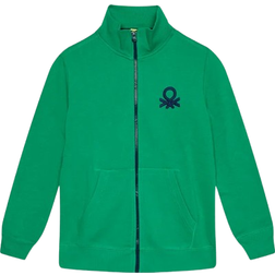 United Colors of Benetton Pure Cotton Sweatshirt with Zipper - Green (3J68C501B_108)