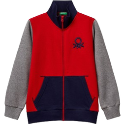 United Colors of Benetton Pure Cotton Sweatshirt with Zipper - Red (3J68C501B_918)