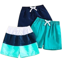Shein Young Boy Leisure Holiday Swimwear Set - Swim Trunks