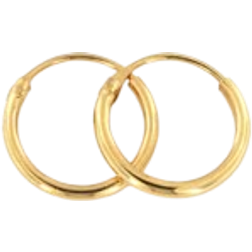 Beadhouse Øreringe hoops 10 mm - sterlingsølv/forgyldt