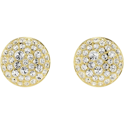 Swarovski Meteora Stud Earrings - Gold/Transparent