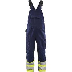 Blåkläder 2662 Hi-Vis Bib Overall - Navy Blue/High Visibility Yellow