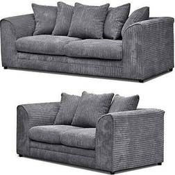 B&Q Dylan Grey Sofa 190cm 2pcs 3 Seater, 2 Seater