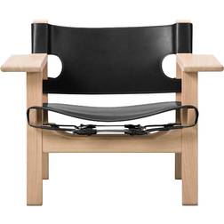 Fredericia Furniture Den Spanske sort/sæbebehandlet eg Lænestol 67cm