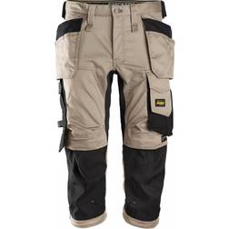 Snickers 6142 AllRoundWork 3/4 Pirate Trousers -	Khaki/Black