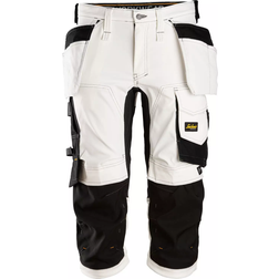 Snickers 6142 AllRoundWork 3/4 Pirate Trousers - White/Black