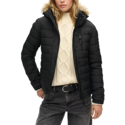 Superdry Classic Faux Fur Fuji Jacket - Black