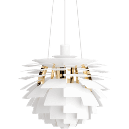Louis Poulsen PH Artichoke Ø48 cm Soft White Brass Pendant Lamp
