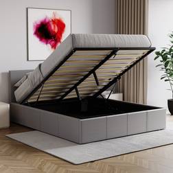Vida Designs Lisbon Grey King Size Ottoman 5ft Frame Bed