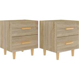 vidaXL 811977 Sonoma Oak Nachttisch 35x40cm 2Stk.