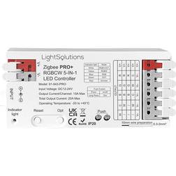 Light Solutions ZigBee Pro+ RGBCW 5-i-1 LED Controller 12 24V Fjernbetjening til belysning