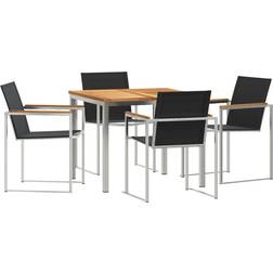 vidaXL 5 Deles Have Bord Sæt 90x90x74.5 cm Havemøbelsæt, borde inkl. 4 stole