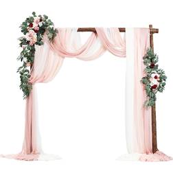 VEVOR Konstgjorda Bröllopsbågsblommor Set Rosa 2 St 3 Draperier Konstgjord växt 5st