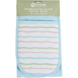 my home Pastel Wave Double Oven Glove Pot Holders Blue