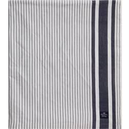 Lexington Icons Striped Organic Cotton Oxford Duk 150x250 cm Vit Bordsduk Blå, Vit
