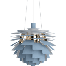 Louis Poulsen PH Artichoke Dusty Blue Brass Metallised Ø480 Pendel ∅ 48cm