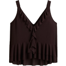 H&M Top mit volants damen - braun