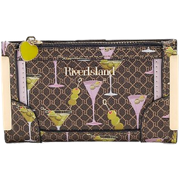 River Island Mini Card Holder - Brown Martini Monogram