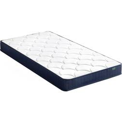 White Noise Tight Top Pocket White/Blue Coil Spring Matress 90x190cm